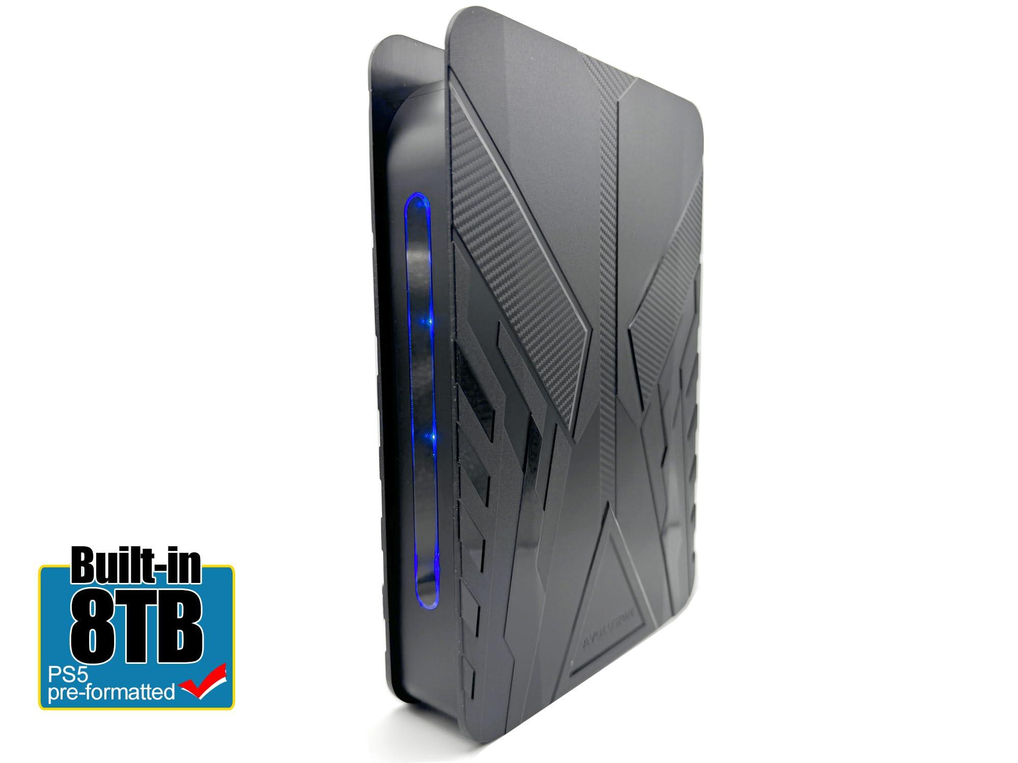 Avolusion Avolusion T8 Series 8TB USB 3.0 External Gaming Hard Drive for PS5 Game Console (Black) - 2 Year Warranty (Renewed)