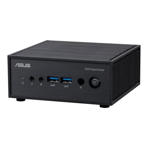 ASUS ASUS ExpertCenter PN42 Fanless Mini PC Barebone with Intel 12th gen Quad Core N100, Dual 4K Support, Dual LAN, 7 x USB, COM Port, WiFi 6E, Bluetooth, VESA Mount
