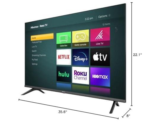 Hisense Hisense 40-Inch Class 2K FHD LED LCD Smart TV Motion Rate 120 Gaming Mode Compatible with Alexa & Google Assistant 40H4030F3 (Renewed)