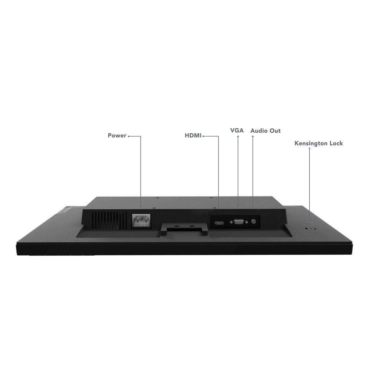 Lenovo Lenovo D22e-20 Monitor, 21.45 FHD Display, Customizable Tilt Stand, HDMI and VGA Ports, 250 Cd/m Brightness, Flicker-Free, 75Hz Refresh Rate, AMD FreeSync, Raven Black