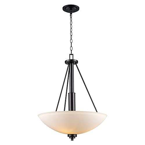Trans Globe Lighting Trans Globe Imports 70528-1 BN Transitional Three Light Pendant from Mod Pod Collection in Pewter, Nickel, Silver Finish, 20.00 inches
