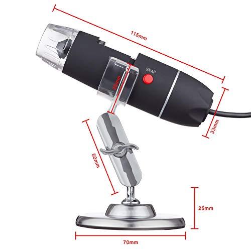 AmScope 50-500X 8-LED USB Digital Microscope with Multi-USB OTG Connector