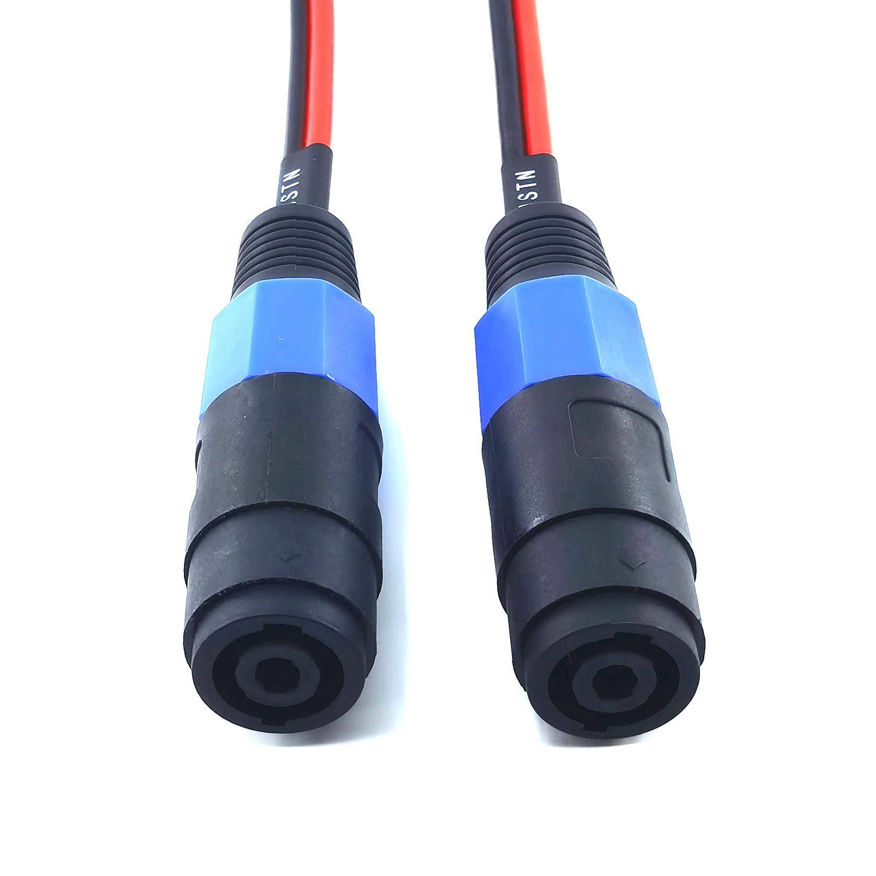 WJSTN WJSTN Banana Plugs to speakon Speaker Adapter Cablespeakon to Banana Plug Cable 12awg 6in/2 Pack