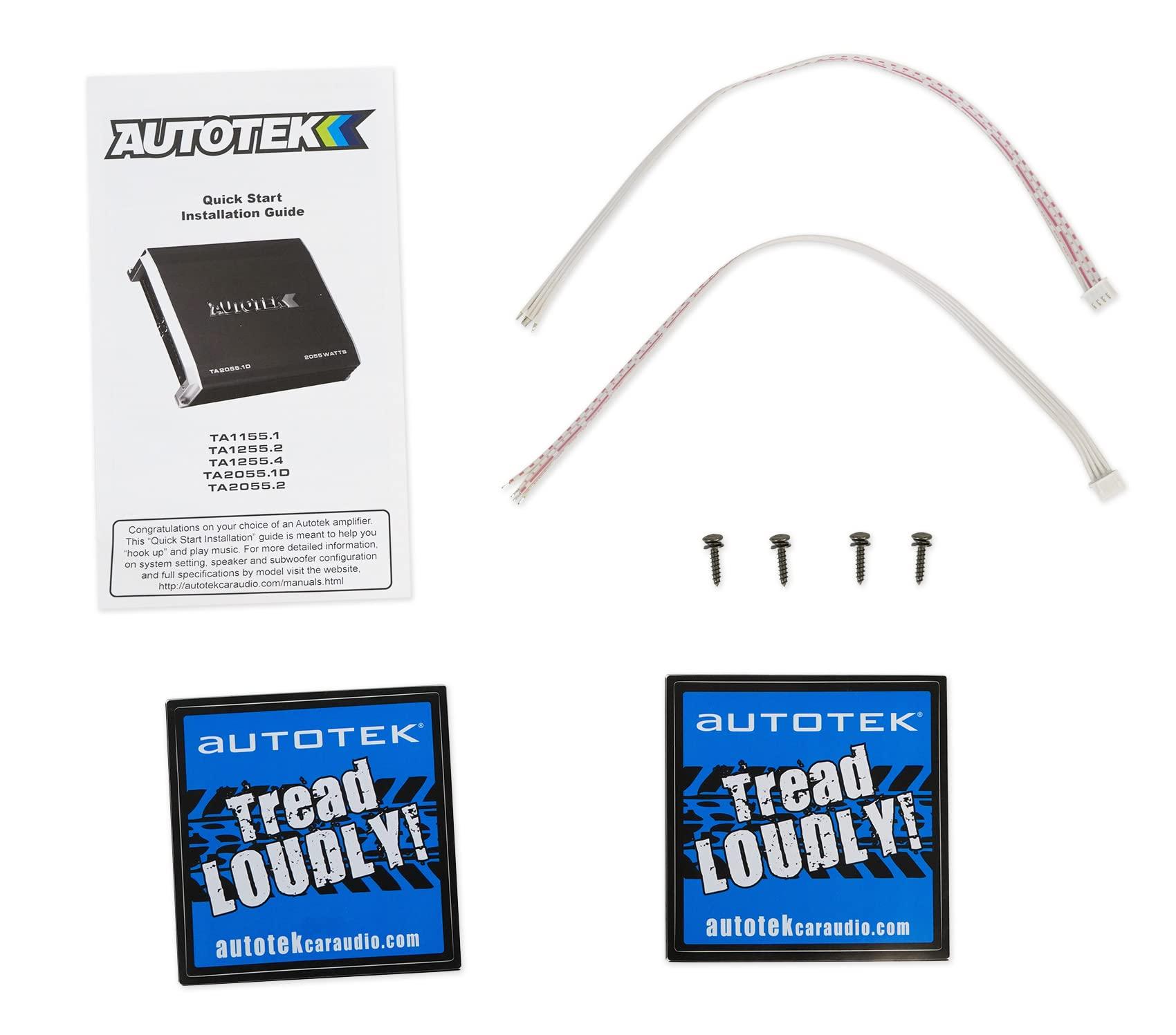 Autotek Autotek TA Series 1200-Watt Maximum Power Car Audio Amplifier 4-Channel Class AB Design with 10Hz-20kHz Frequency Range & 12dB Bass Enhancement - Model TA-1255.4