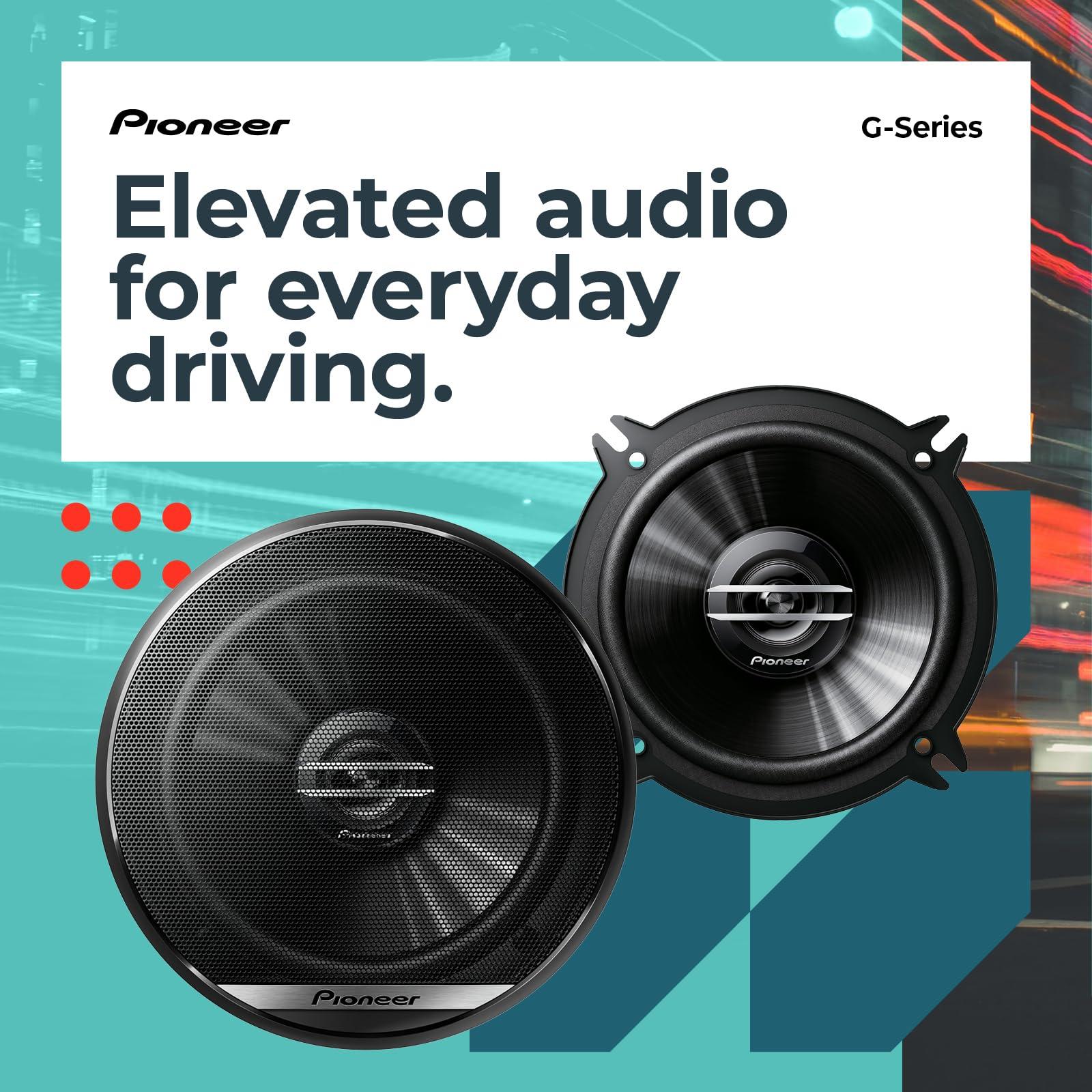 PIONEER Pioneer TS-G1620F, 2-Way Car Audio Speakers, Full Range, Clear Sound Quality, Easy Installation and Enhanced Bass Response, 6.5 speakers