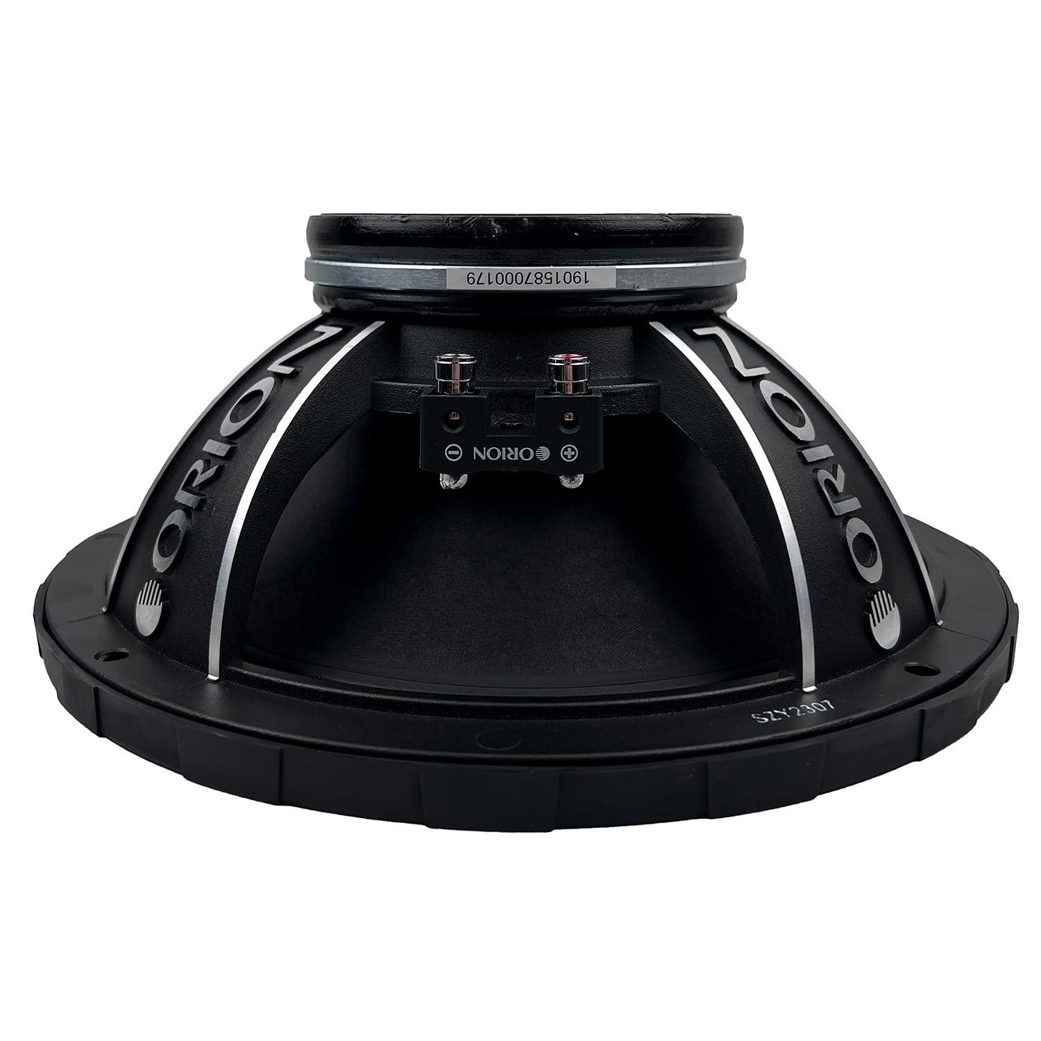 ORION ORION HCCA1054NDC 10 Neodymium Magnet Mid-Range Dust Cap Loudspeaker, 2200W Max Power, 550W RMS, 4 Ohm, 3 Voice Coil - Pro Car Audio Stereo, Slim Midrange Speaker (Single)