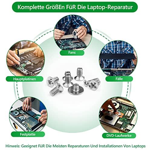 LuKaiSen 633pcs Laptop Screws, M.2 NVMe SSD Mounting Screw Kit, M2 M2.5 M3 Notebook Computer Screw Set with Screwdriver for Asus Gigabyte MSI Motherboards Compatible with IBM/HP/Dell Lenovo/Samsung/Sony