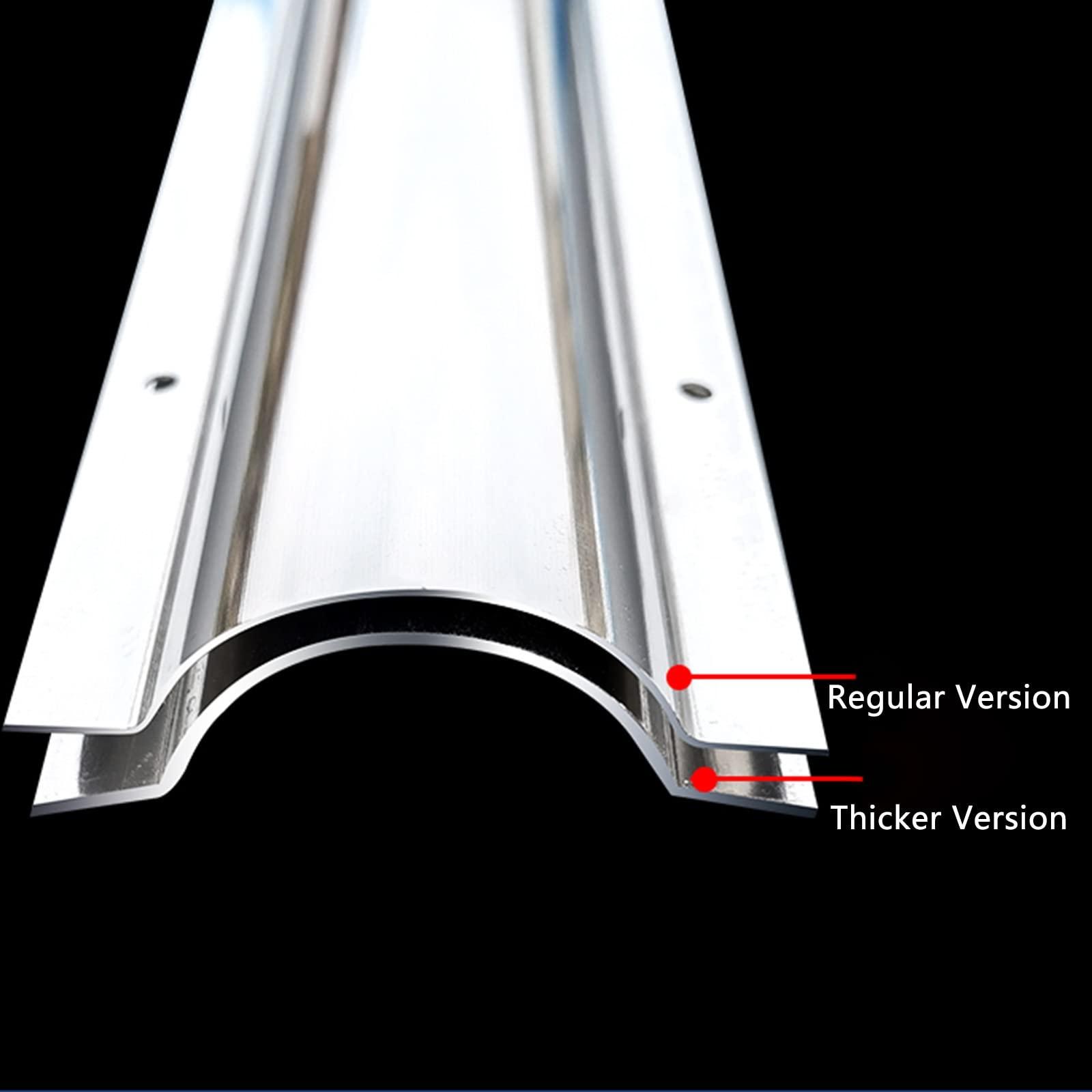 ZJKXJH Wire Guard Raceway Stainless Steel, Half Round Silver Metal Cord Cover 1M Long, Cable Concealer for Ceiling, Corner, Floor, Perforated Installation ( Color : Regular , Size : 10cm/3.9in-40 cable )