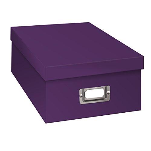 Pioneer Photo Albums Pioneer B-1 Photo / Video Storage Box - Holds over 1,100 Photos up to 4x6" or 10 VHS Videos, Solid Color: Bright Purple.