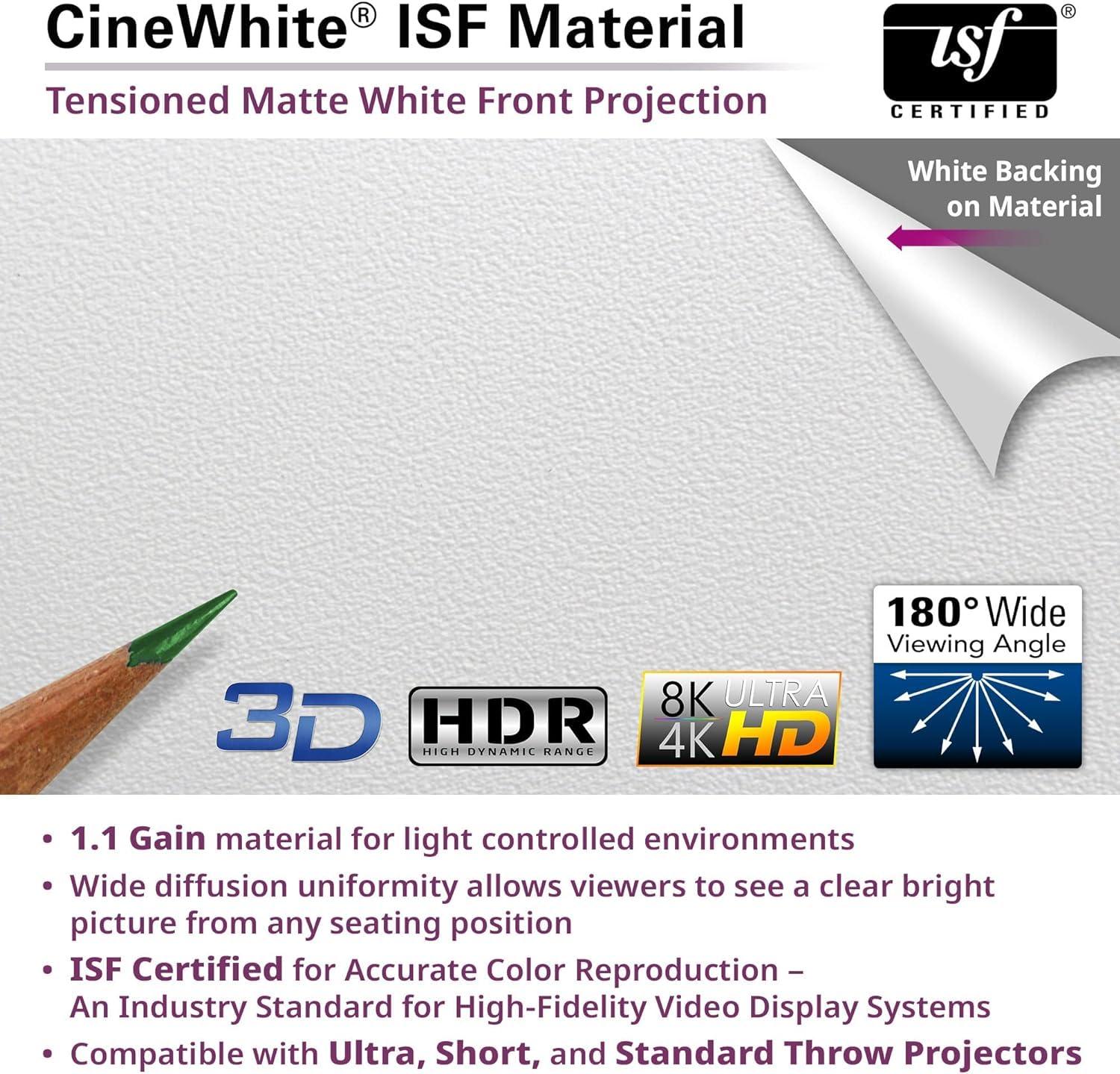 Elite Screens Elite Screens VMAX Tab Tension 3 Series, 100-INCH Electric Motorized Projector Screen Movie Home Theater Gaming, VMAXT100XWH3