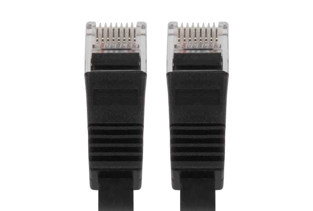 SF Cable 55 ft Cat 6 Unshielded (UTP) Flat Ethernet Network Cable-Black