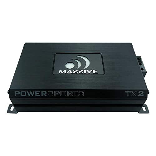 Massive Audio Marine Audio TX2-120 Watts x 2 @ 4 Ohm RMS Marine Compact Car Amplifier 2 Channel Built-in Car Bluetooth (Bluetooth Dongle is Optional Sold Separately)