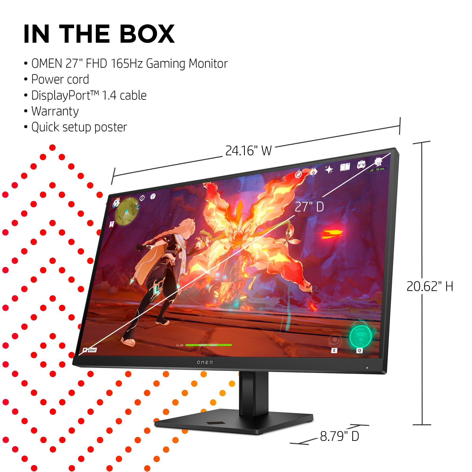 HP HP: OMEN 27 inch FHD 165Hz Gaming Monitor OMEN 27