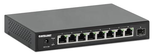 Intellinet Intellinet 9-Port Switch with 8 x 2.5G Ethernet Ports and 1 SFP+ Uplink - 60 Gbps Switch Fabric/Switching Capacity, Fanless, Wall-Mountable 3 Yr Mfg Warranty 562096