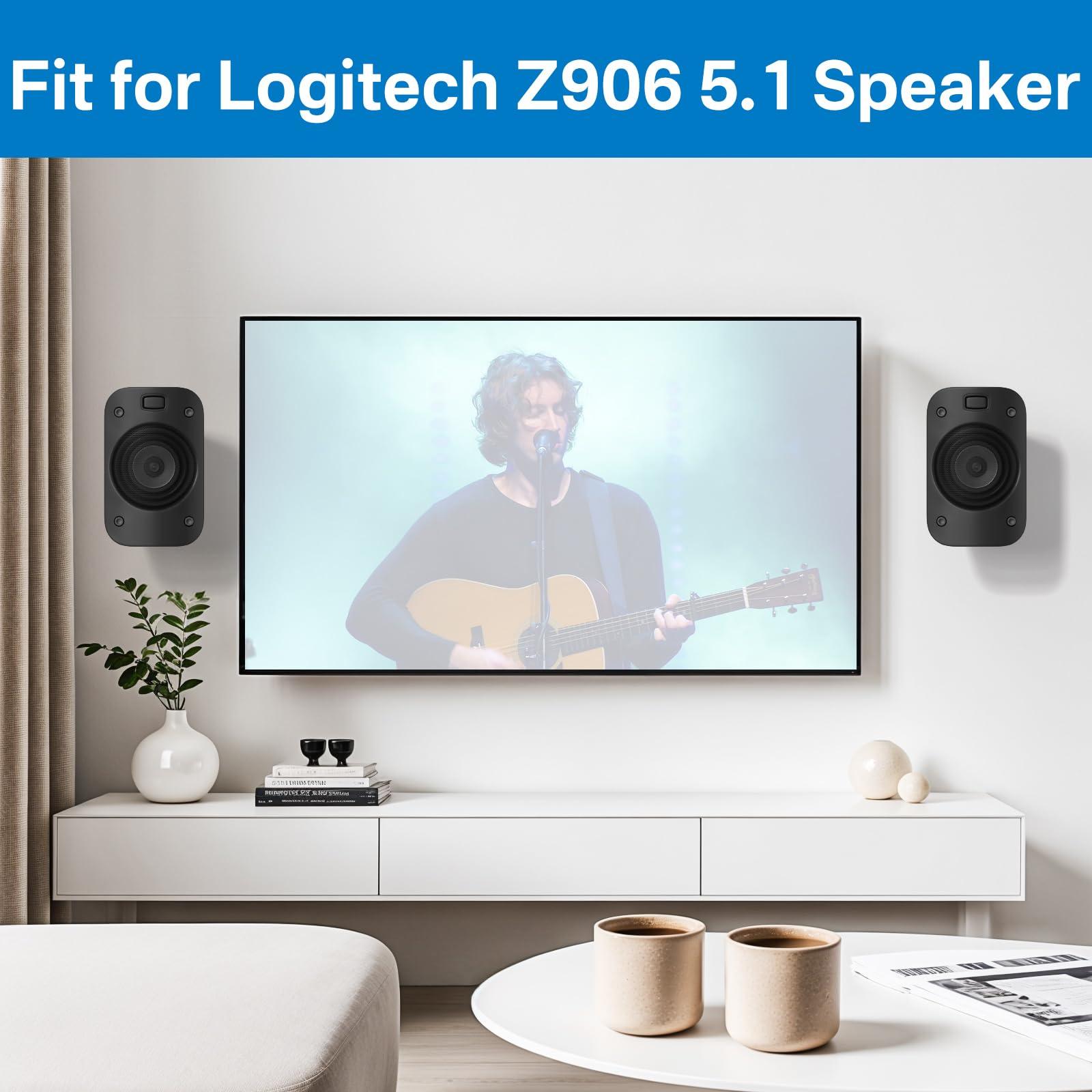 notiela Speaker Mount for Logitech Z906 Speaker Wall Mount with Tilt and Swivel Adjustable Ceiling Mount for Logetich Z906 Speaker Mounts, Pair