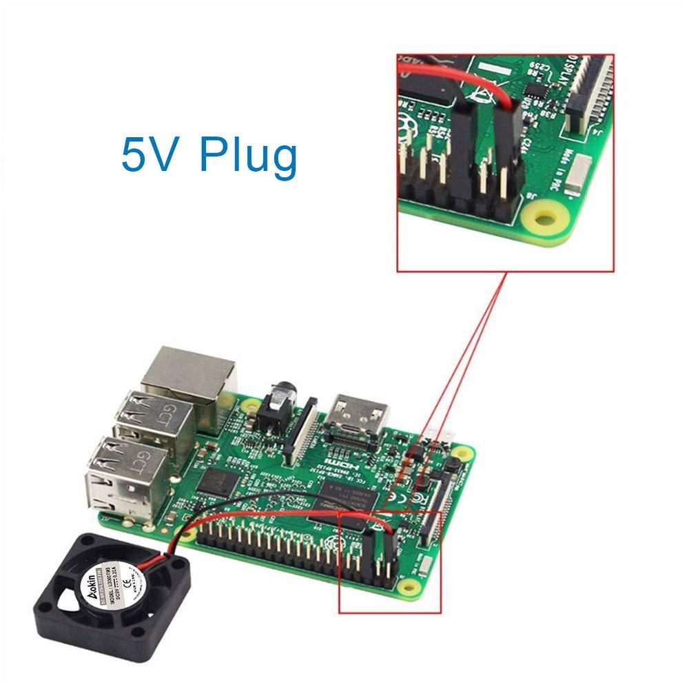 DORHEA Dorhea 2pcs 3007 Fan for Raspberry Pi 5 30x30x7mm Cooler Fan Pi Brushless Cooling Fan 30MM 1.18in 3.3V 5V DC Quiet Fan for Raspberry Pi 4, Pi 3 B+, Pi 3 B, Pi 2, Pi B+, Pi Zero/Zero W,Robot Project
