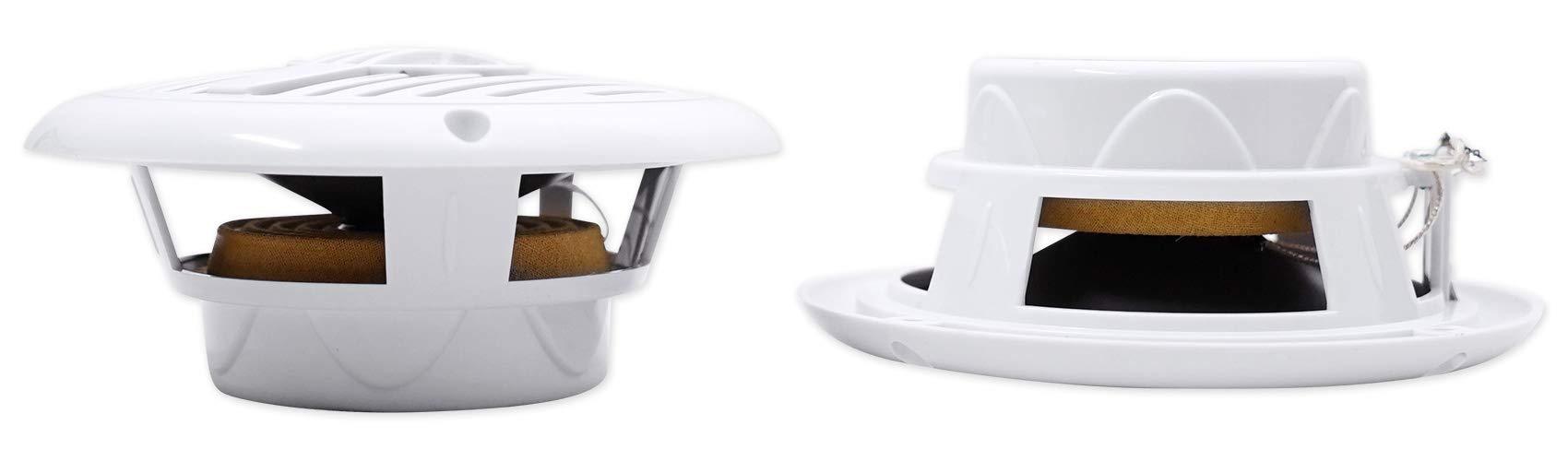 Rockville Pair RockvilIe MS525W 5.25" 400 Watt Waterproof Hot Tub Speakers in White