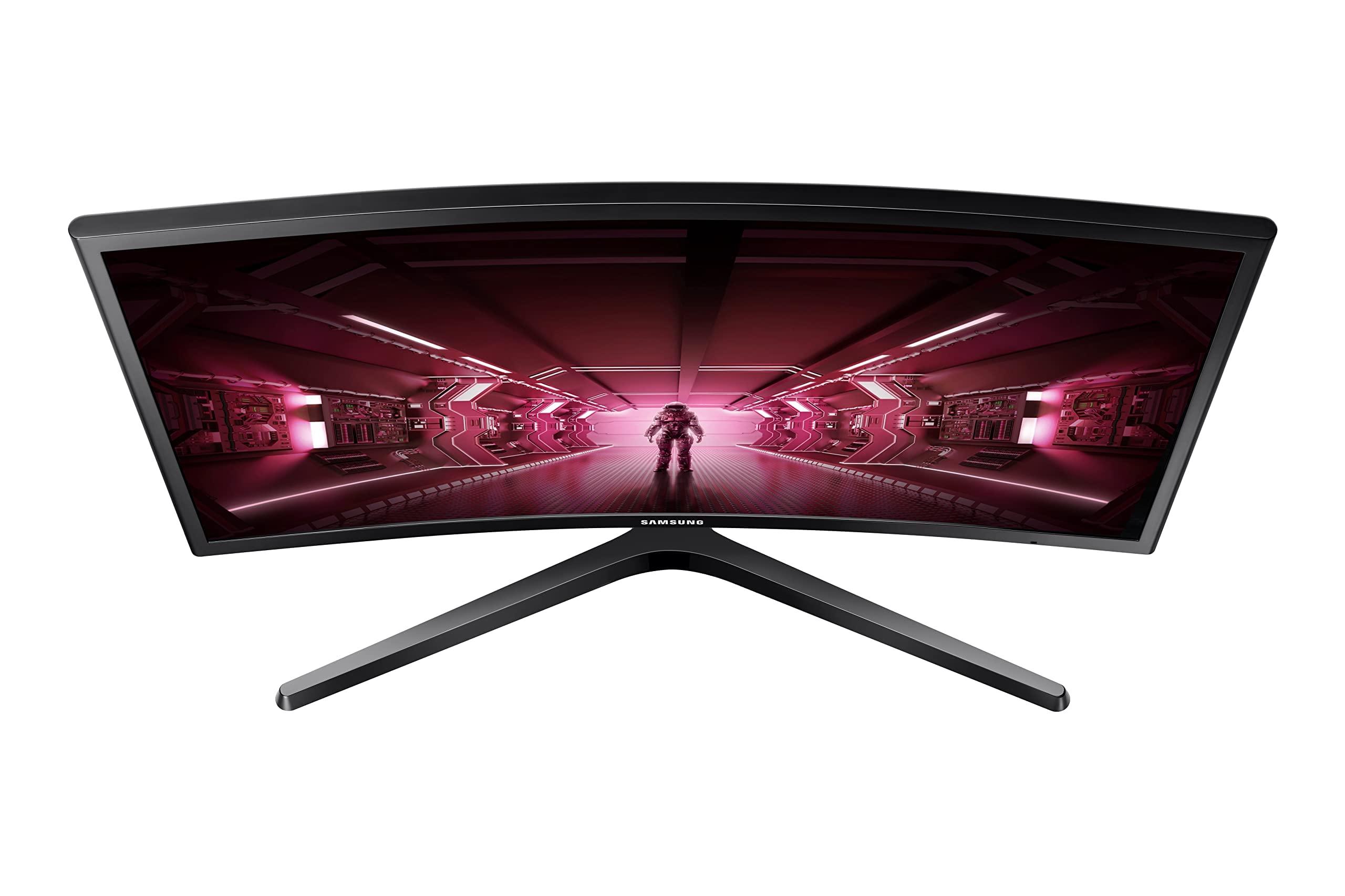 SAMSUNG SAMSUNG 24-Inch CRG5 144Hz Curved Gaming Monitor (LC24RG50FQNXZA) Computer Monitor, 1920 x 1080p Resolution, 4ms Response, FreeSync, Game Mode, HDMI