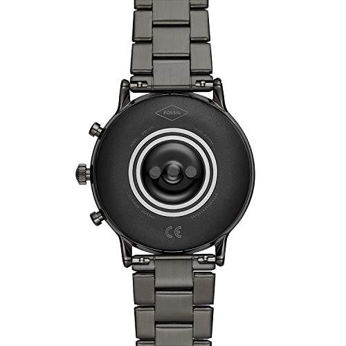 Fossil Fossil 44mm Gen 5 Carlyle Stainless Steel Touchscreen Smart Watch with Heart Rate, Color: Smoke (Model: FTW4024)