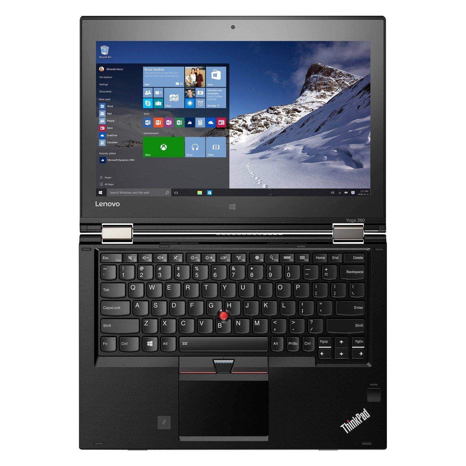 Lenovo Lenovo Thinkpad Yoga 260 2-in-1 Laptop (12.5\" MultiTouch Screen, Intel Core i7-6500U Processor, 8GB DDR4 RAM, 256GB SSD, Windows 10 -Black)