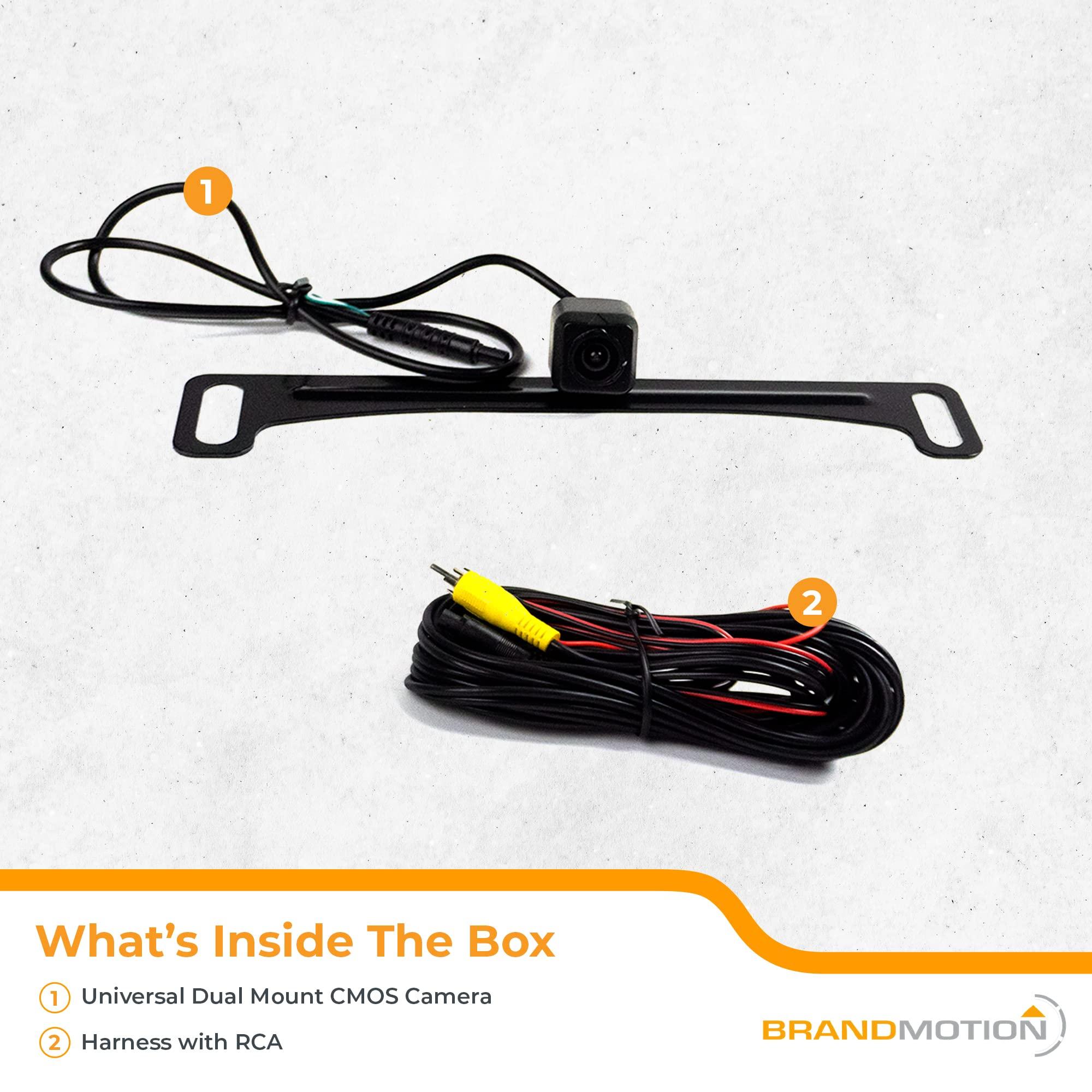Brandmotion Brandmotion Universal Dual Mount CMOS Camera 9002-7601 | Seamless Backup Camera Integration Connects to Vehicle Monitor | Heavy-Duty Reverse Rear View Camera | Mounting Options | Sharp Image