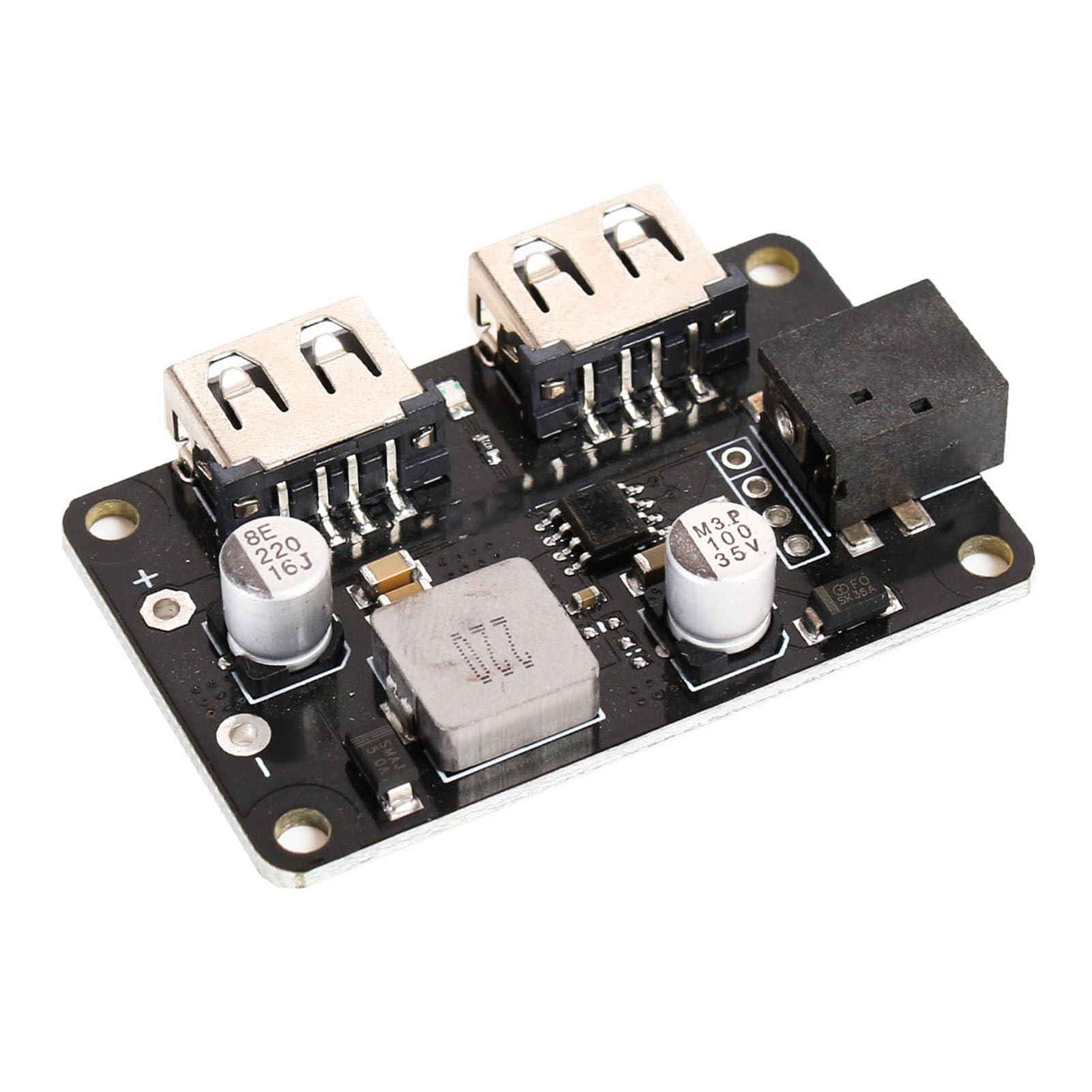 Walfront DC Module USB 24V 19V 12V to 5V 3A Quick Charging Module Board for Car Boat Efficient Charging USB Ports Multiple