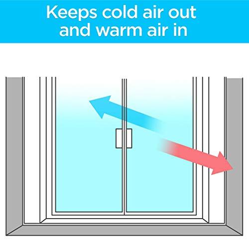 3M 3M Indoor Patio Door Insulation, Insulator Kit for 6\'-8\" x 9\' ft Patio Door, Keeps Cold Air Out and Warm Air In, Includes Heat Shrink Window Film and Scotch Window Film Mounting Tape (2144W-6)