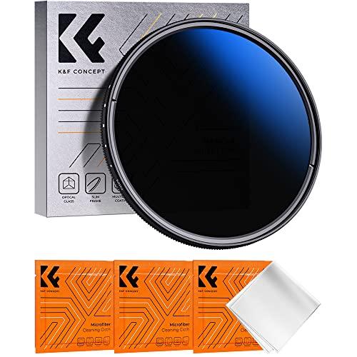 K&F Concept K&F Concept 46mm Variable ND Lens Filter ND2-ND400 (1-9 Stops) 18 Multi-Layer Coatings Adjustable Neutral Density Ultra Slim Lens Filter for Camera Lens (K-Series)