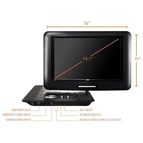 Trexonic Trexonic 14.1" Portable DVD Player with TFT-LCD Screen and USB/SD/AV Inputs
