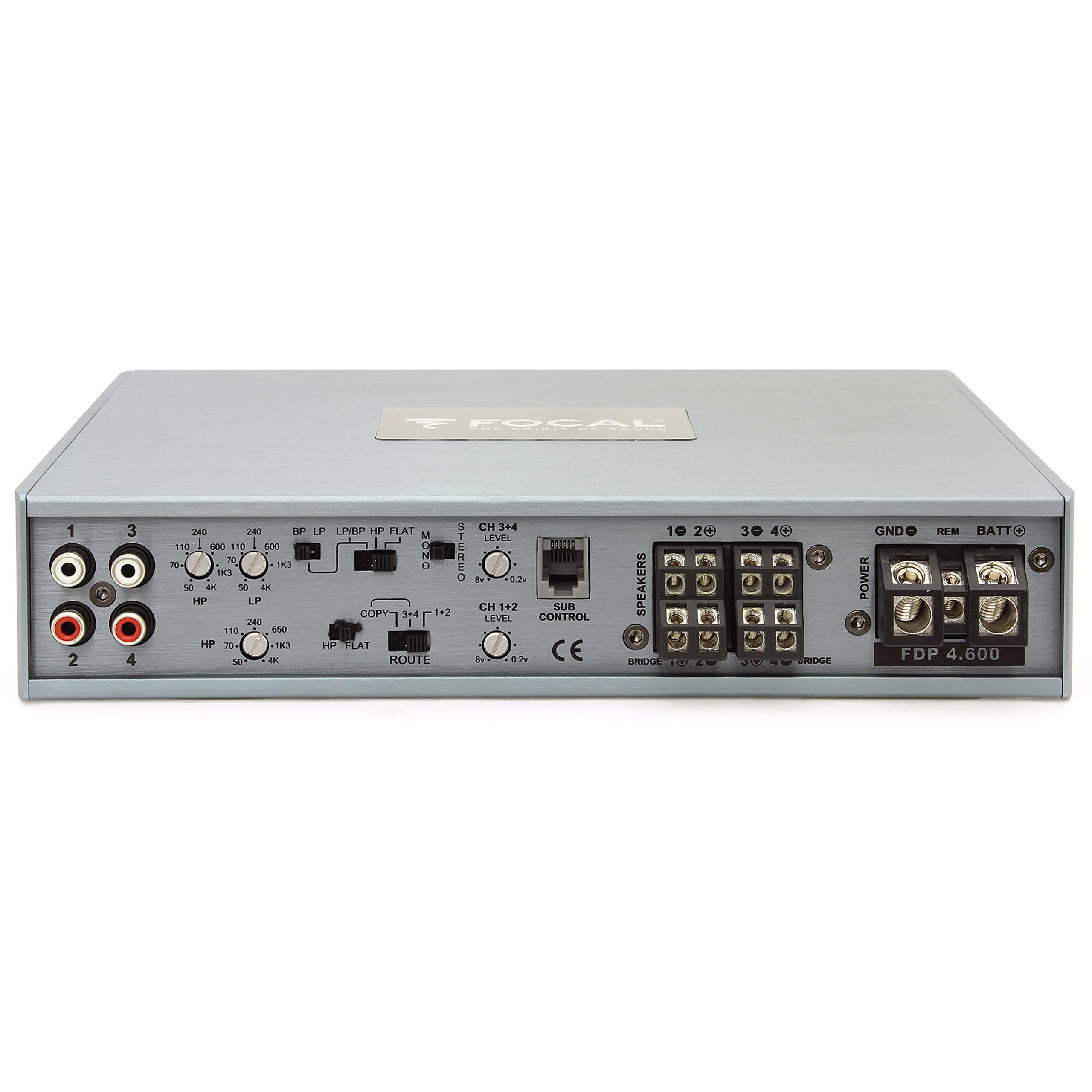 DirectNine Basics Focal FDP-4.600v2 4-Channel Full Range Class D Component Speakers Amplifier