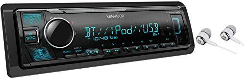 Kenwood Kenwood Bluetooth USB MP3 WMA AM/FM Digital Media Player Dual Phone Connection Pandora Car Stereo Receiver/Free Alphasonik Earbuds