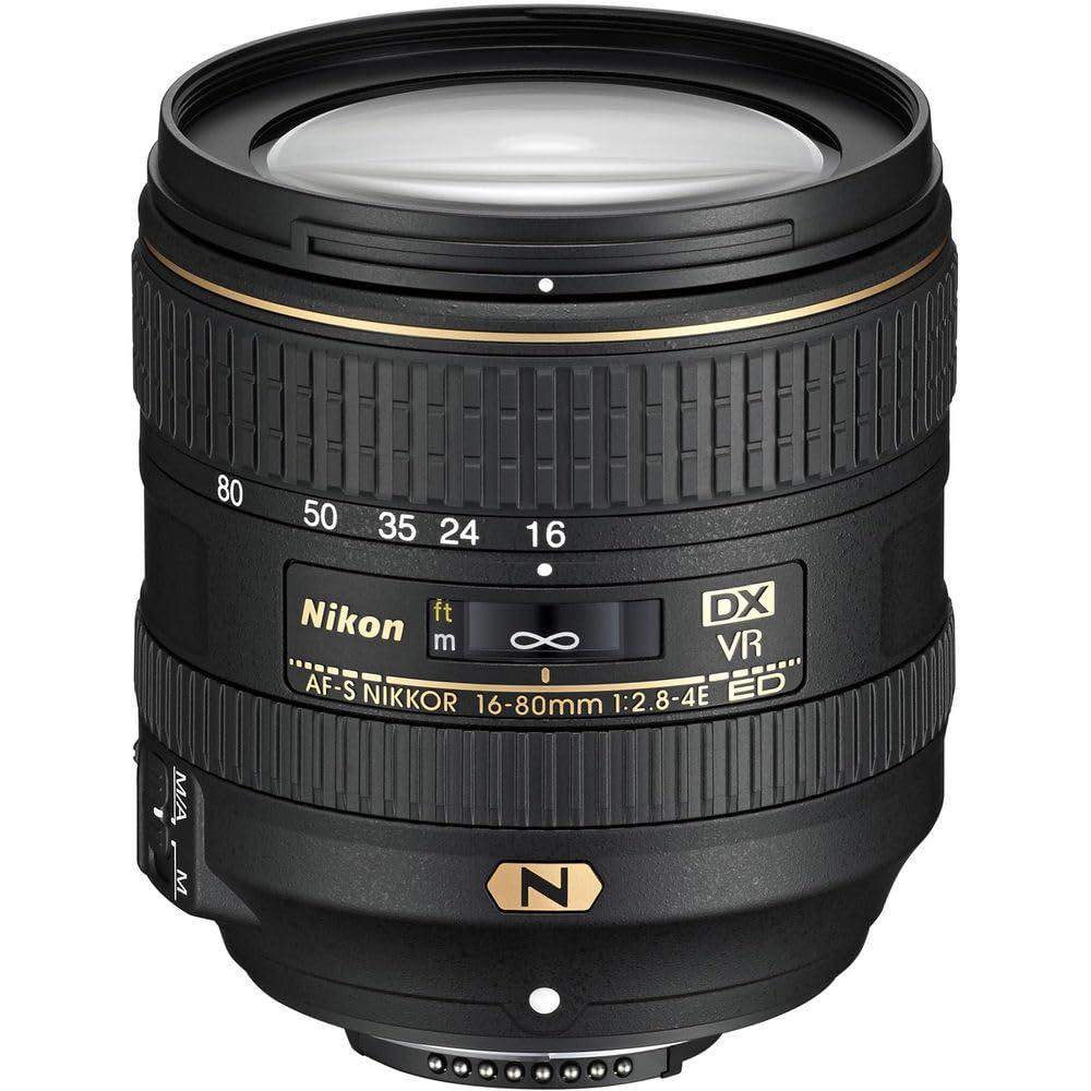 Nikon Nikon AF-S DX NIKKOR 16-80mm f/2.8-4E ED VR Lens (20055) + Filter Kit + Cap Keeper + Cleaning Kit (Renewed)