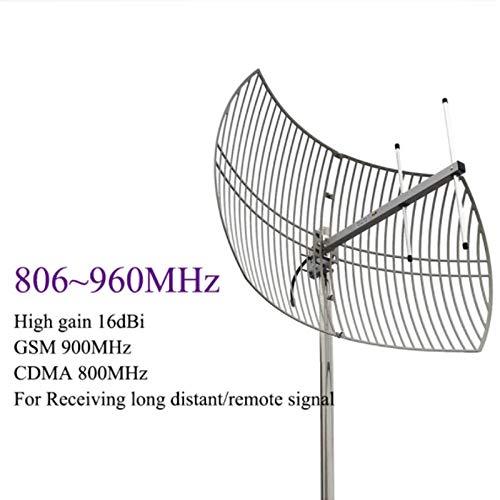 SIGNALPLUS signalplus Outdoor 868MHz GSM CDMA parabolic Grid Cellular Antenna 5G-Remote Signal Receiver 806~960MHz GSM Repeater Signal Amplifier Booster