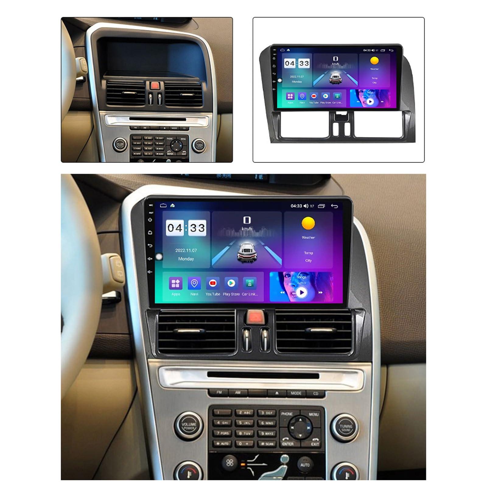 Plusfish Plusfish 9 Inch Android 13 Car Stereo for Volvo XC60 2008~2017 Touch Screen Car Radio Bluetooth Wireless Carplay Android Auto Multimedia Navigation with RDS DSP FM Radio,M700s 8core 8g+128g