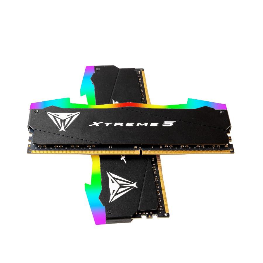 Patriot Memory Patriot Viper Xtreme 5 RGB DDR5 RAM 32GB (2X16GB) 7800MHz CL38 1.45v UDIMM Desktop Gaming Memory Kit Compatible with Intel XMP - PVXR532G78C38K