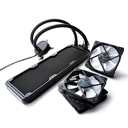 Fractal Design Fractal Design Celsius S36-360 mm Radiator Silent Liquid CPU Cooler PWM Intelligent Controls 3X Fractal Design Dynamic X2 PWM GP-12 120 mm Silent Fans Included 1/4 Inch Fitting Blackout