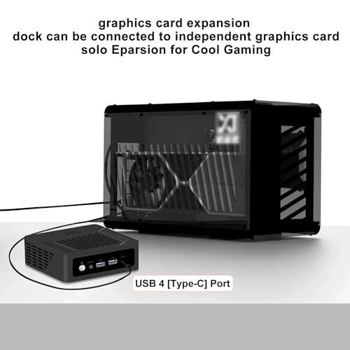 Dozlzyp 4K HD Mini Gaming PC Windows 11 Pro, AMD Ryzen 9 6900HX, 4* USB, 2* HDMI, Type-C USB4.0, 2* Lans 2.5G, Desktop Mini Computer, Wi-Fi 6E BT5.3, 64GB DDR5 1TB PCIe