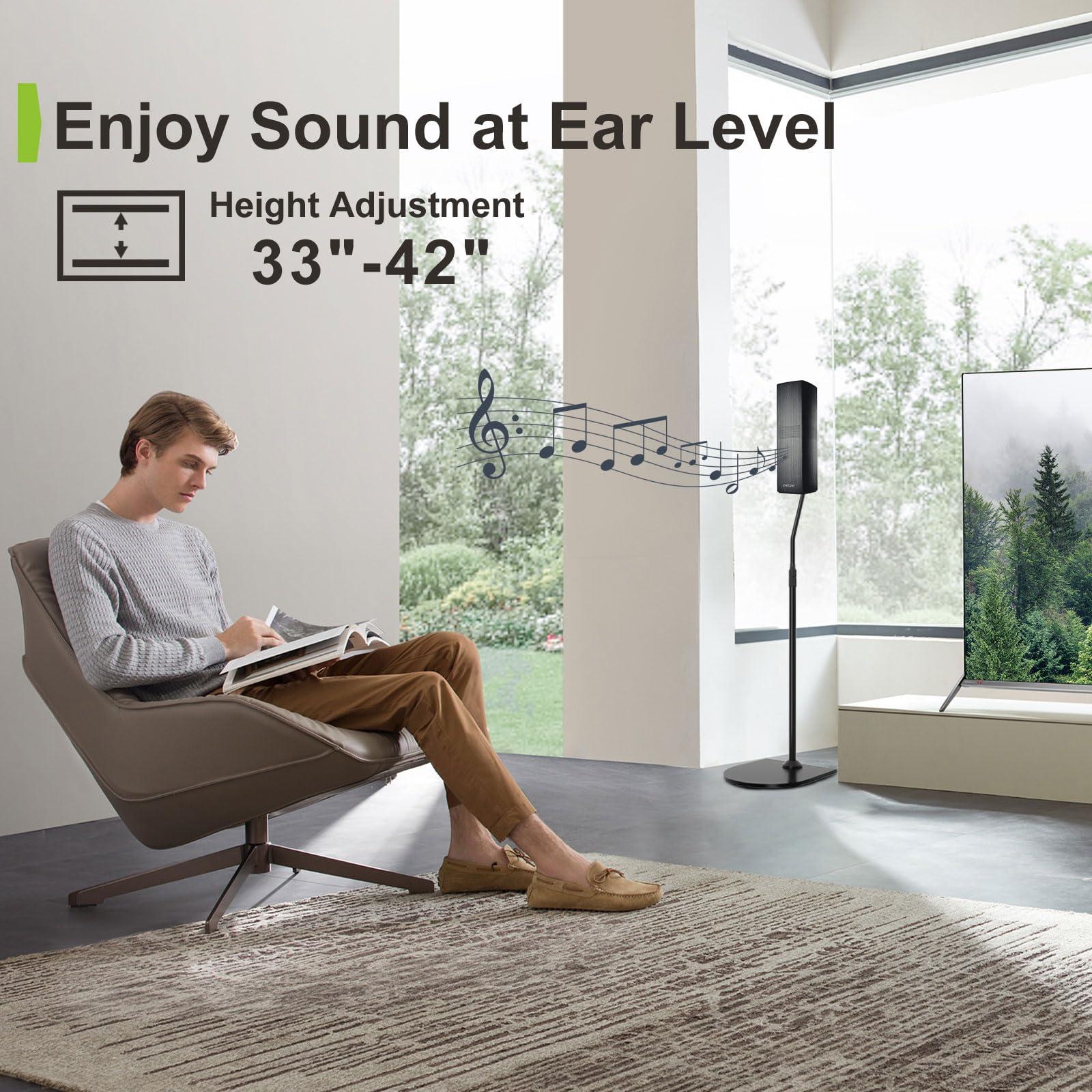 Varghesyla Pack of 2 Adjustable Stand for Bose Speaker Stand, for Bose OmniJewel Lifestyle 650, Surround Speaker 700, Surround Sound Speaker Stand for Bose Omnijewel Speaker Stands with OmniJewel Bracket