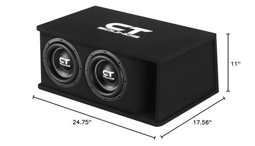 CT Sounds CT Sounds Dual 8 1600W Loaded Tropo Series Ported Car Subwoofer Box - TROPO-2X8D4