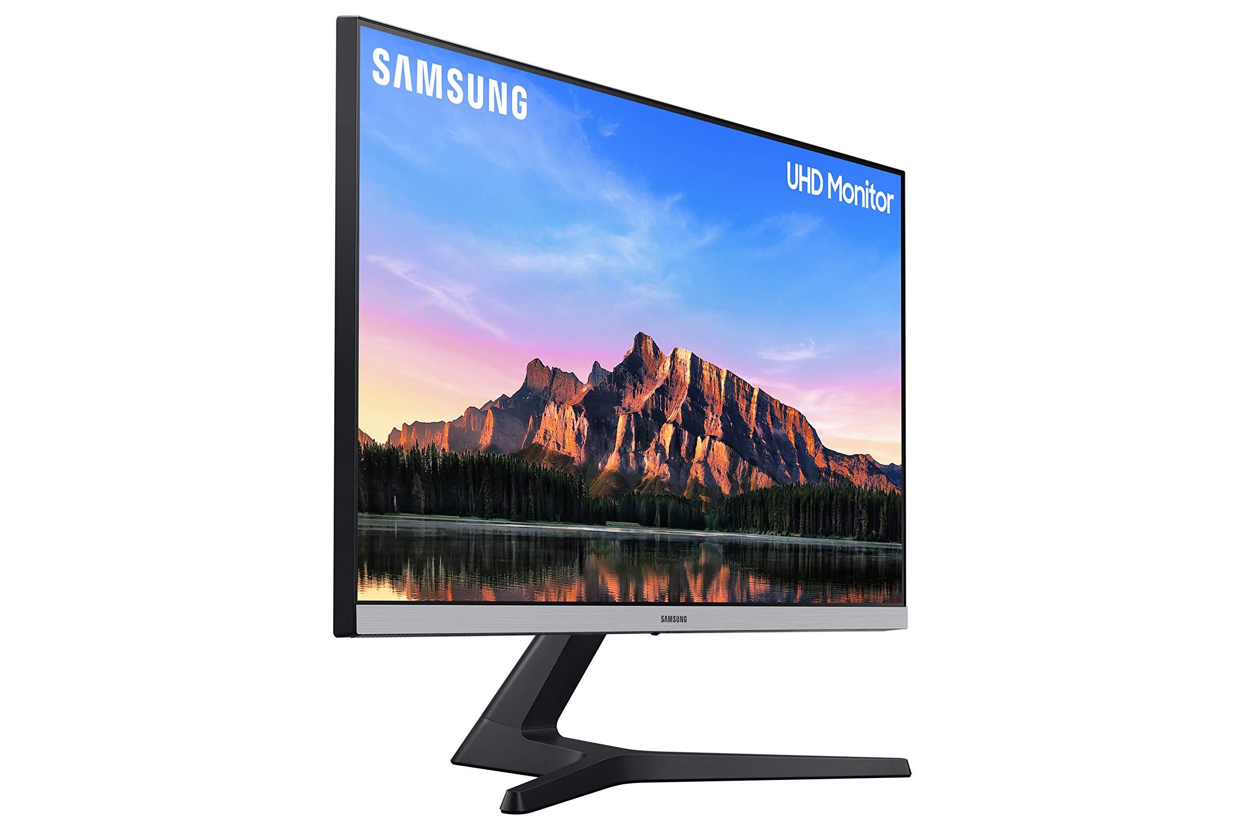 SAMSUNG Samsung 28 inch (70.8 cm) 4K UHD Monitor with Bezel Less Design and IPS Display Panel (Dark Blue Gray) - LU28R550UQWXXL