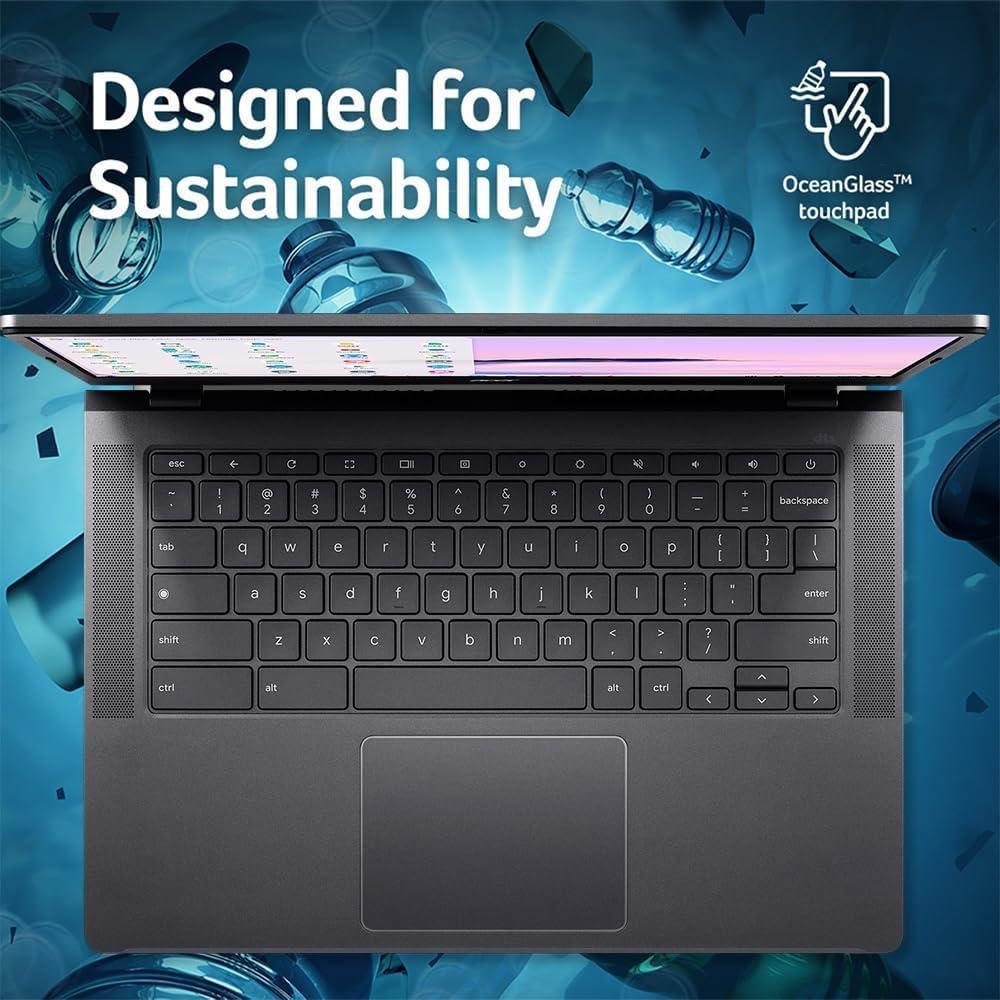 Acer Acer Chromebook Plus 14 Touchscreen Laptop Google - 14inch FHD Touchscreen Stylus Pen - 8 Core Intel i3-N305 - USB C - Google Chromebook Students School Laptop Mini - 2024 (8GB RAM |512GB PCIe SSD)