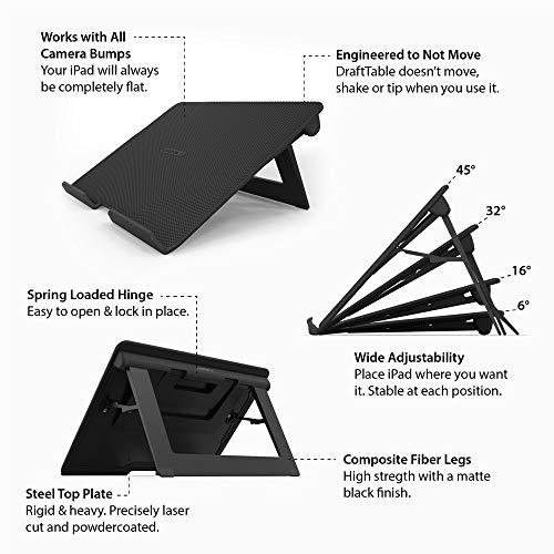 Elevation Lab Elevation Lab DraftTable V2 for iPad Pro (Full Kit) : Rock-Solid & Adjustable | Tablet Stand Holder Dock for Drawing | iPad, Pro, Air, Mini, Nexus, Kindle, Laptop Stand