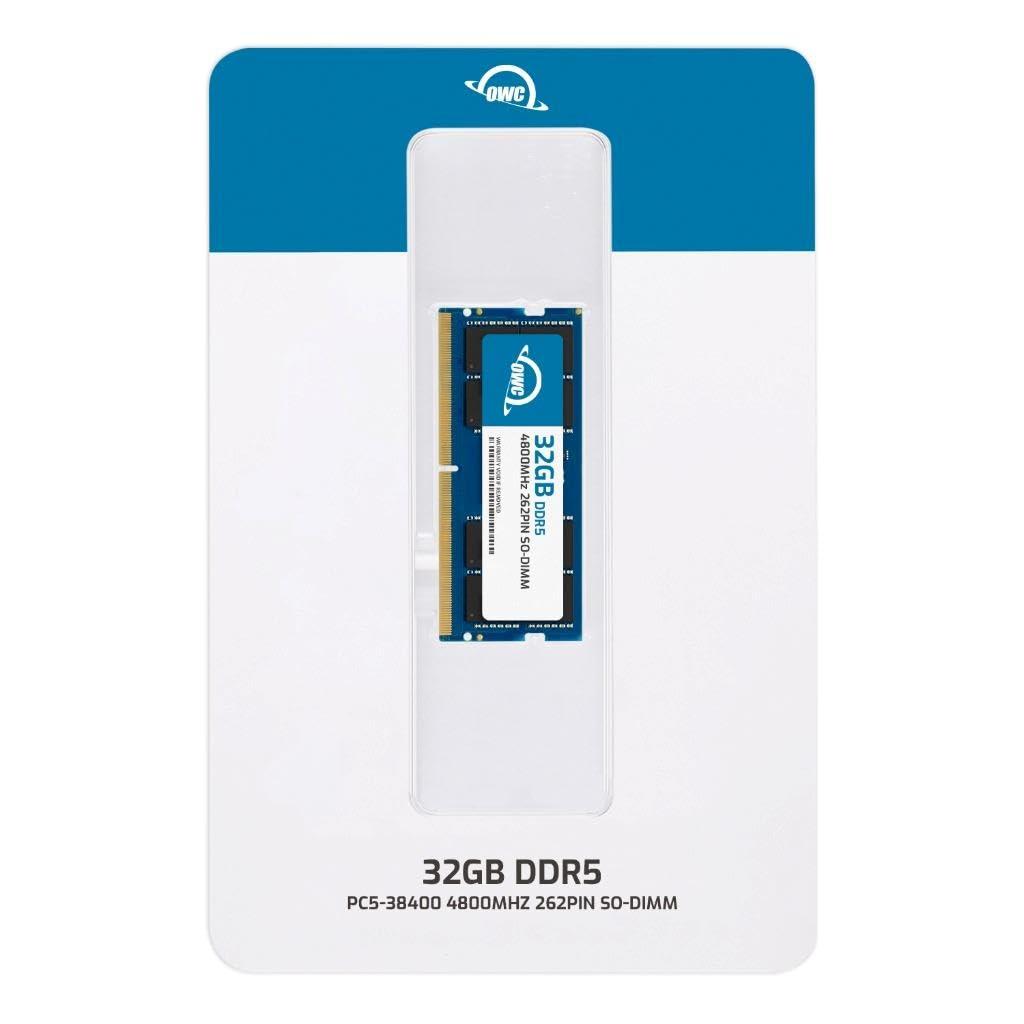 OWC OWC 32GB DDR5 4800 PC5-38400 CL40 2Rx8 262-pin 1.1V Non-ECC SODIMM Memory RAM Module Upgrade Compatible with Alienware M15 R7 M16 R1 M17 R5 AMD M18 R1 AMD X17 R2
