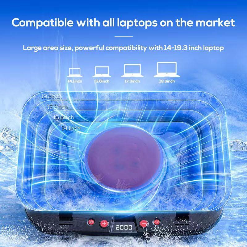 PHAPPY 15.6-18 inch Gaming Laptop Cooling pad for Asus Vivobook Pro 15 N6506 Laptop,Cooler with Powerful Turbo Cooling Fan,Height Adjustable,Can Fast Cooling CPU+GPU 20C