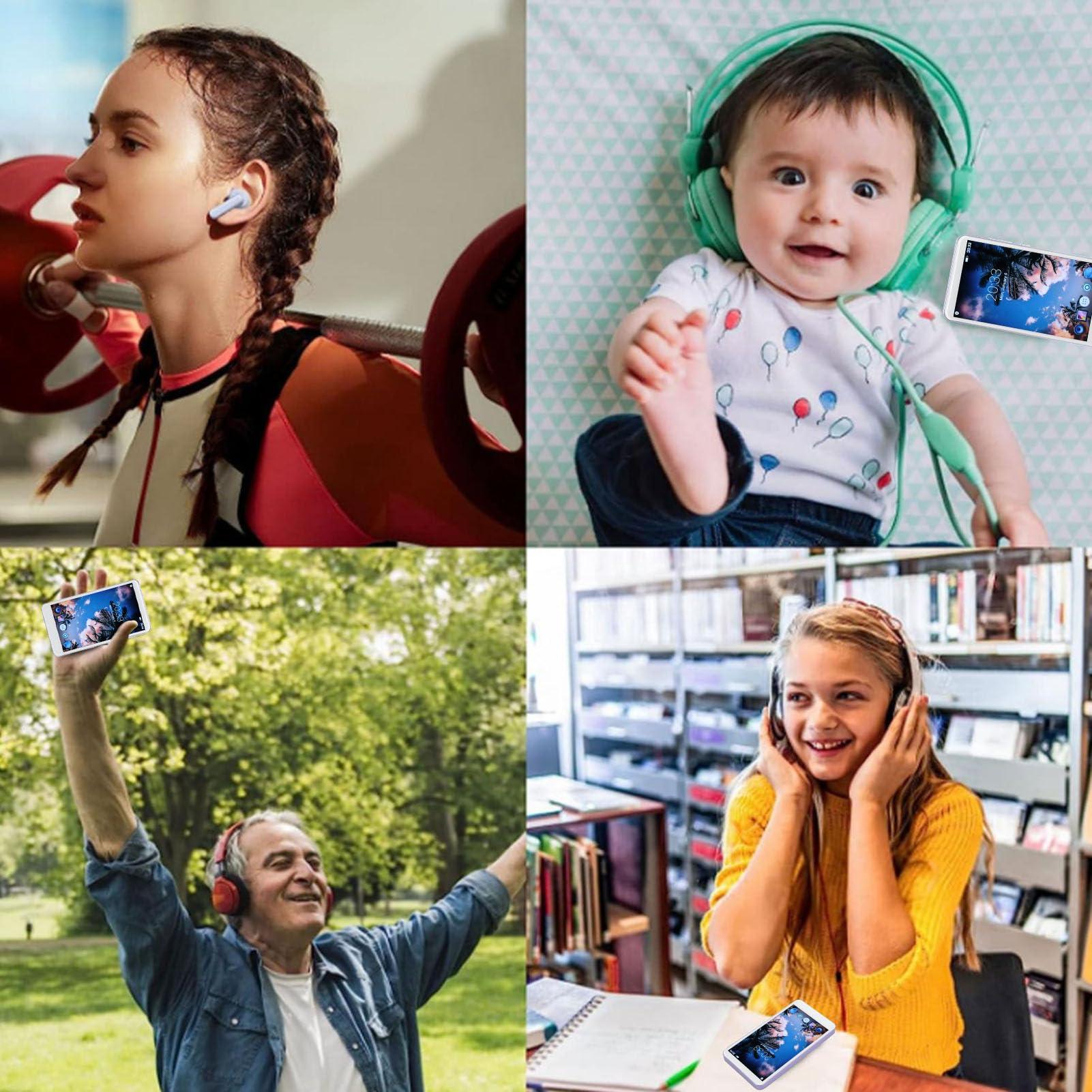 LAISANIM LAISANIM 8GB Mp3 Mp4 Player with Bluetooth and, 5.0" IPS Touchscreen Mp3 Music Players with FM Radio for Kids,Support Up to 256GB TF Card(not Included) ()