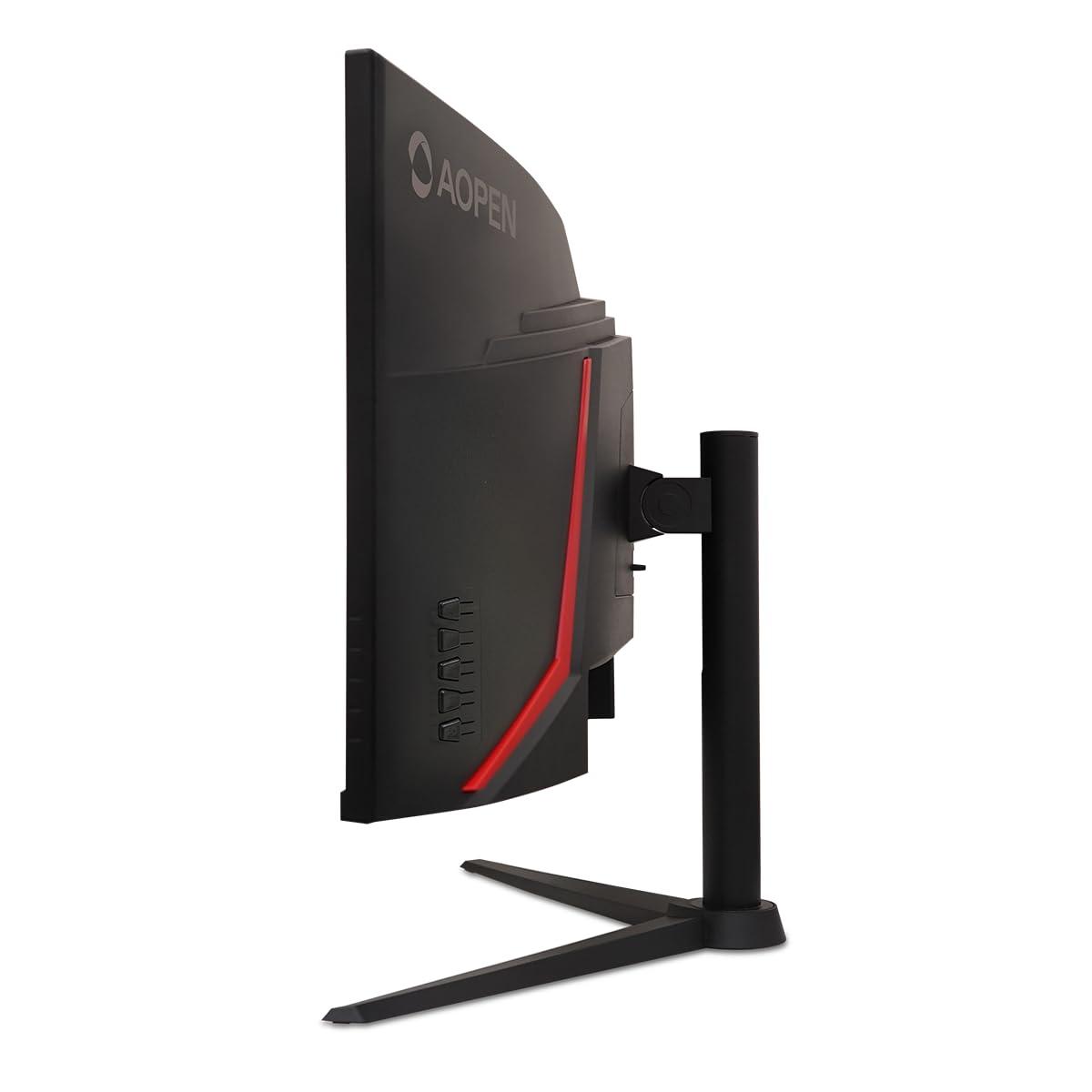 AOPEN AOPEN by Acer 34HC5CU S3bmiiphx 34" QHD 3440 x 1440 21:9 Curved Gaming Monitor | AMD FreeSync Premium | Up to 180Hz | 1ms TVR | Tilt & Height Adjustable | VESA Mountable | 1 x DP 1.4 & 2 x HDMI 2.0
