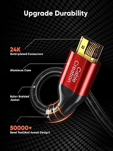CableCreation CableCreation eARC HDMI Cable 8K, HDMI to HDMI Cable for PS4 (48Gbps, 8K/60Hz) - 3.3 Feet, eARC HDR HDCP 2.2 2.3 Compatible with 4K Devices