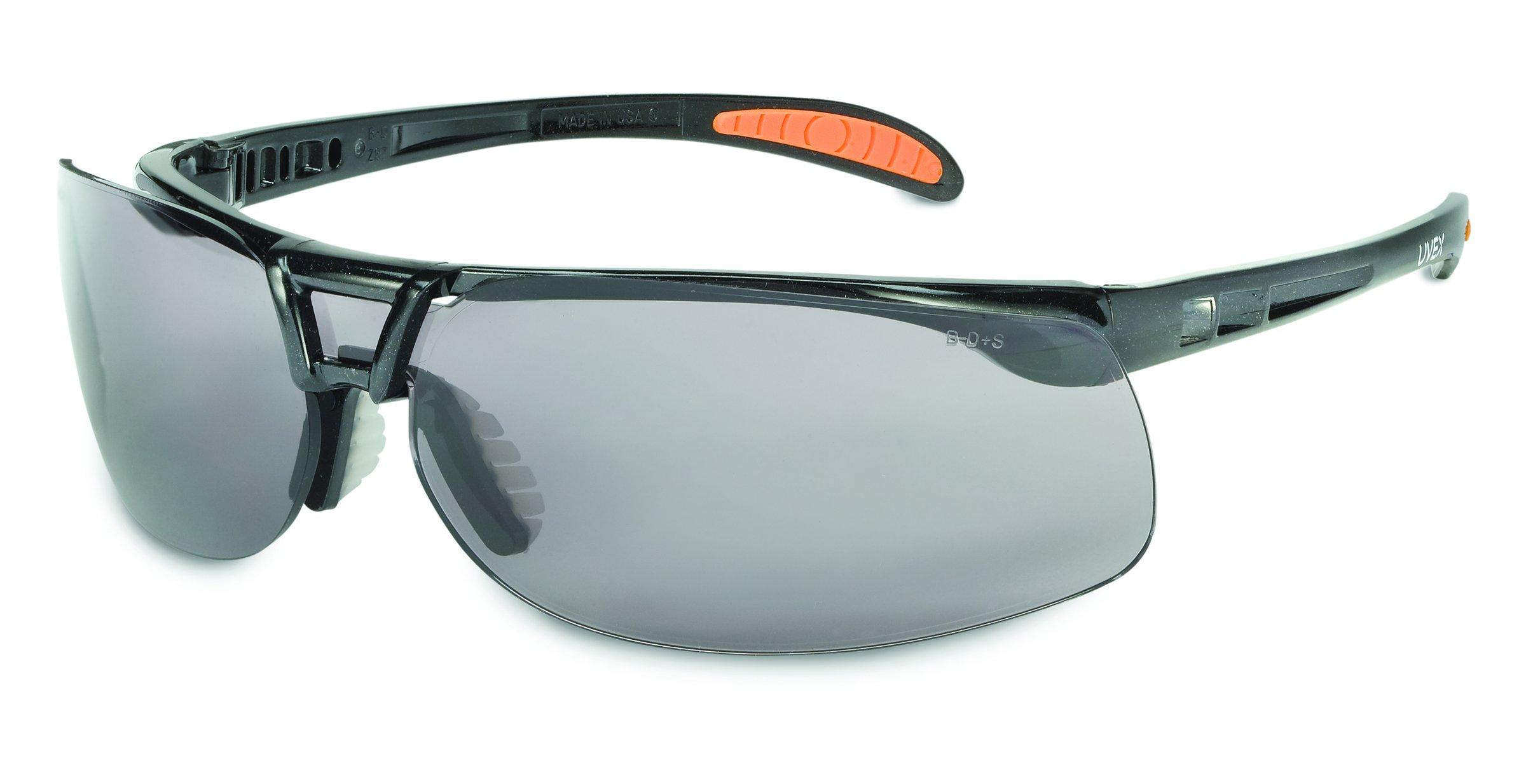 Honeywell Ademco UVEX by Honeywell S4201 Protégé Safety Eyewear, Metallic Black Frame, Gray Ultra-Dura Hardcoat Lens