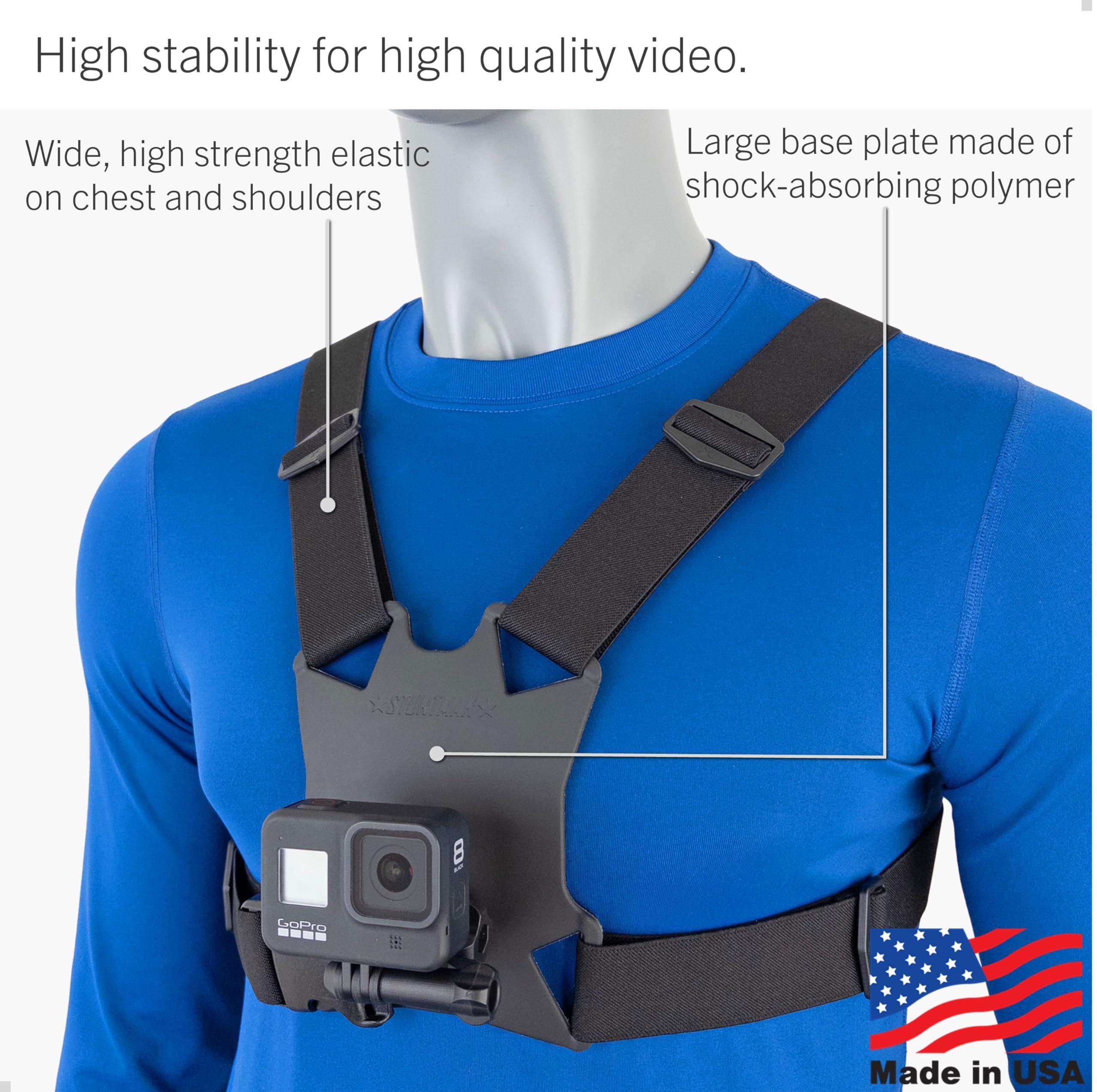 STUNTMAN STUNTMAN High Stability Chest Mount with Ball Joint for Action Cameras - Fits GoPro, DJI Osmo (Action 5 Pro, 4, 3, 2), Insta360 (Ace Pro, Ace, ONE RS, ONE R), and Others