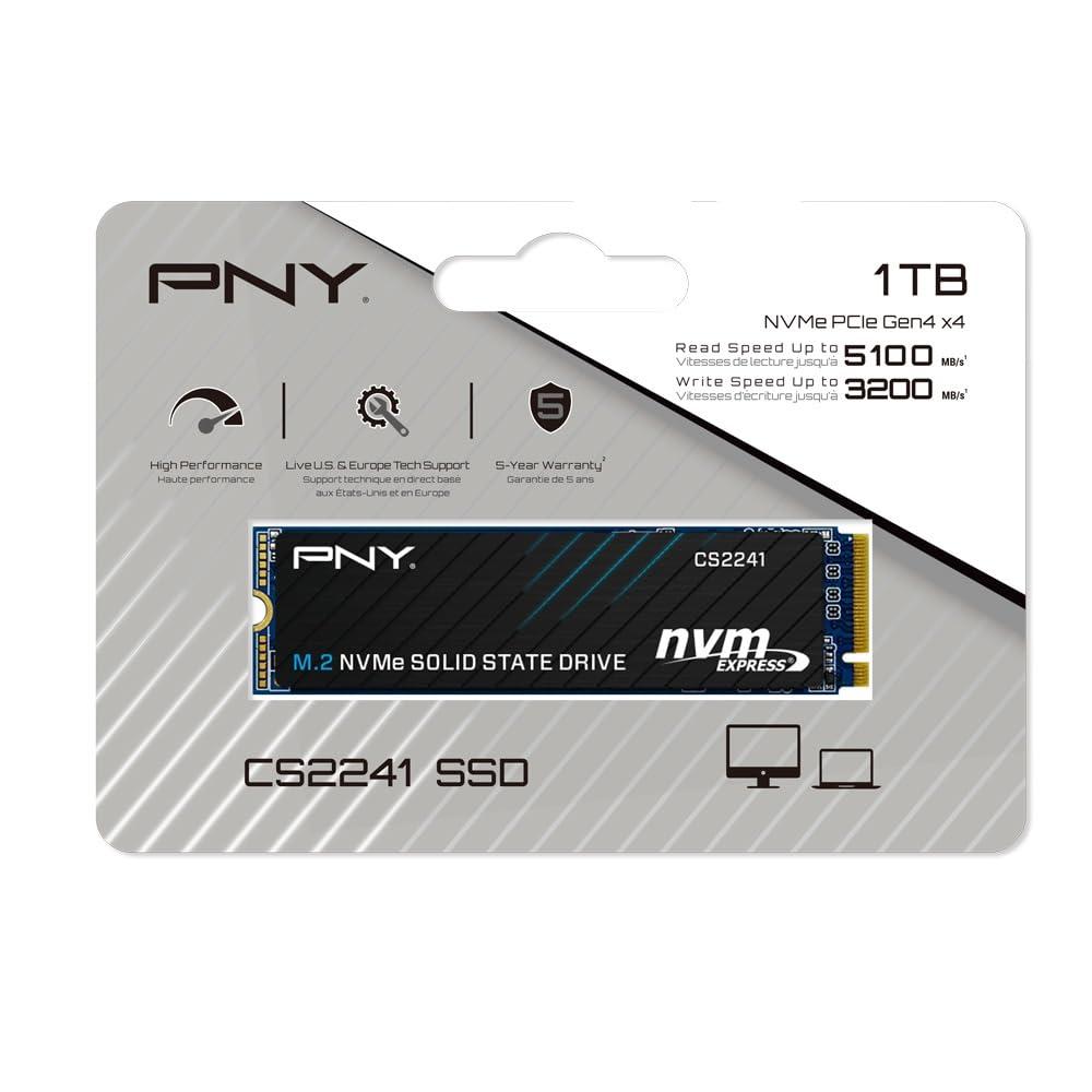 PNY PNY Technologies PNY CS2241 Internal SSD M.2 2280 NVMe Gen4x4 1TB M280CS2241-1TB-CL HD3883